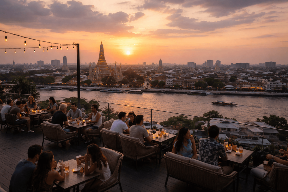 Bangkok Rooftop Bars with the Best Sunset Views Over the River and Old Town