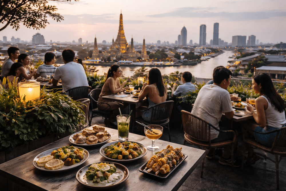 Bangkok Rooftop Bars with the Best Vegetarian Dining Worth the Trip from Khao San Road