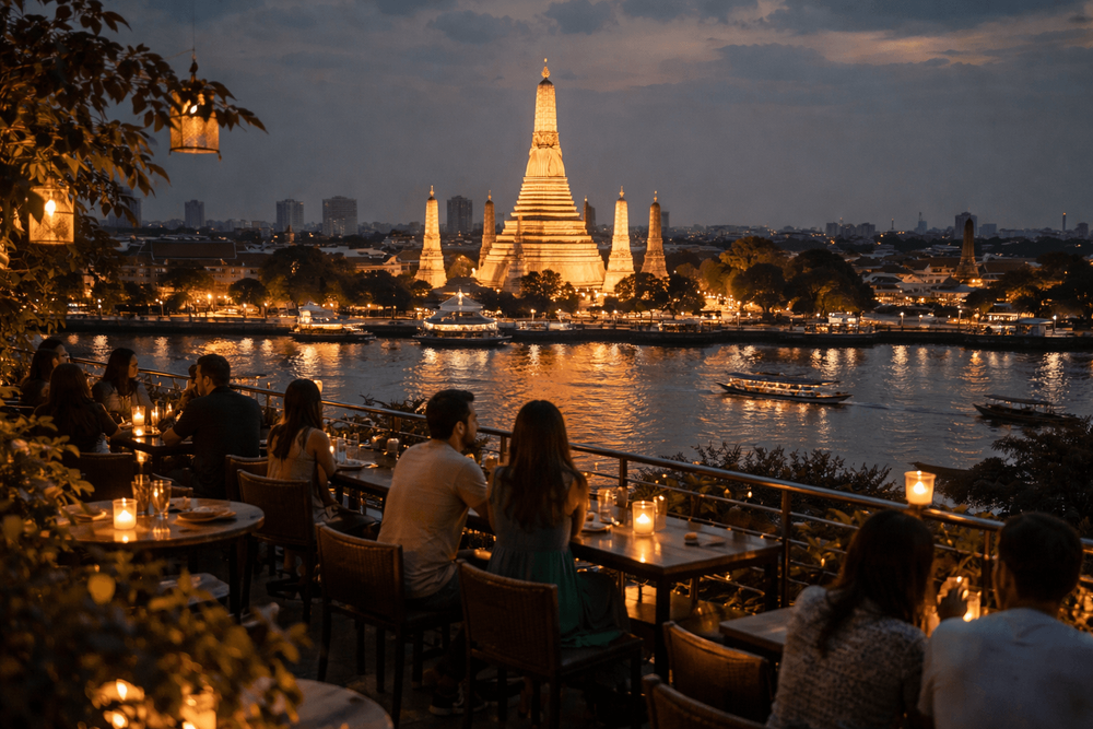Bangkok Rooftop Bars with the Best Views of Wat Arun and the Chao Phraya at Night