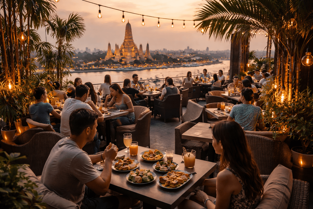 Bangkok Rooftop Bars with Vegetarian-Friendly Food Menus Worth Leaving Khao San Road For