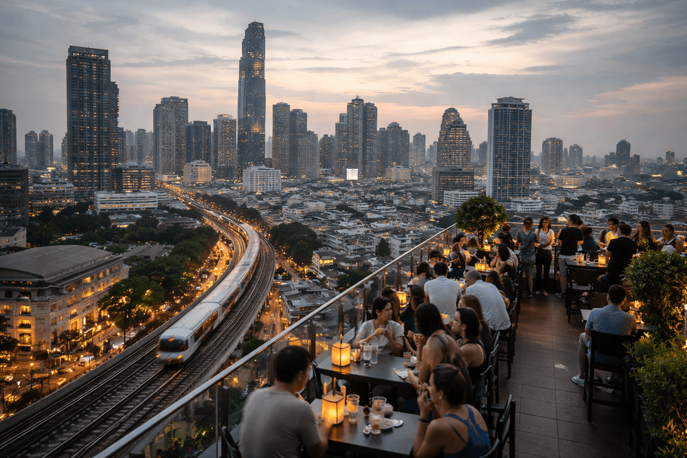 Bangkok Rooftop Bars Worth the Trip from Khao San Road with Public-Transport Access