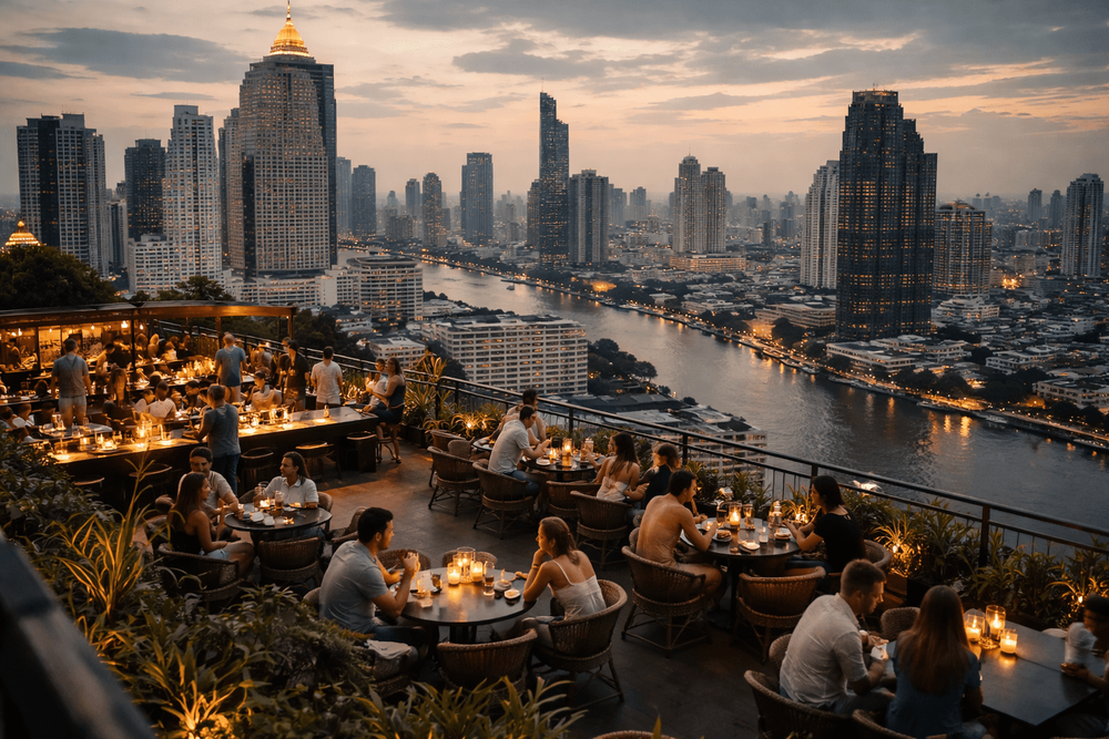 Bangkok Rooftop Bars You Can Reach from Khao San Road by Taxi in Under 20 Minutes