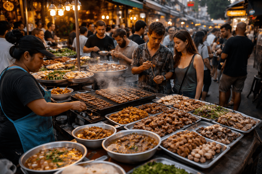Bangkok Street Food for Adventurous Eaters: Offal, Skewers, and Regional Dishes Near Khao San Road
