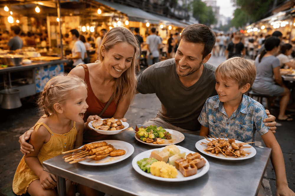 Bangkok Street Food for Families Near Khao San Road: Kid-Friendly Dishes, Portions, and Easy Dining Spots