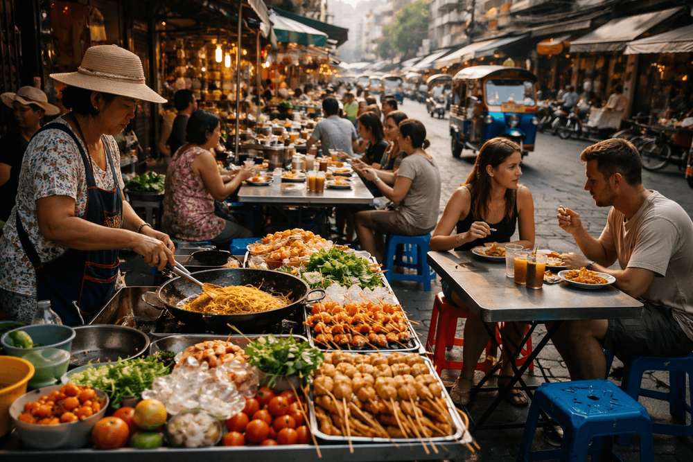 Bangkok Street Food for Late Lunch Near Khao San Road: Best Between-Meals Eats When Markets Are Quieter