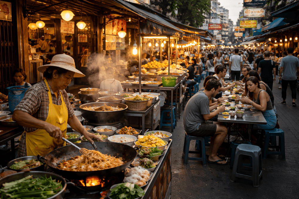 Bangkok Street Food Guide to Iconic Dishes: Where to Find Pad Thai, Boat Noodles, and Mango Sticky Rice Near Khao San Road