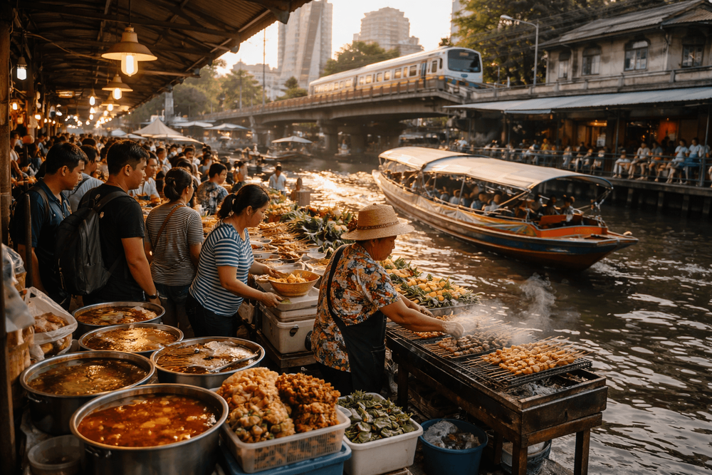 Bangkok Street Food Near Transit: Best Eats by Boat, MRT, and Old Town Walking Routes