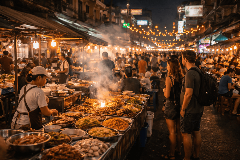 Bangkok Street Food Night Market Guide: Best Late-Evening Eats Near Khao San Road and Beyond