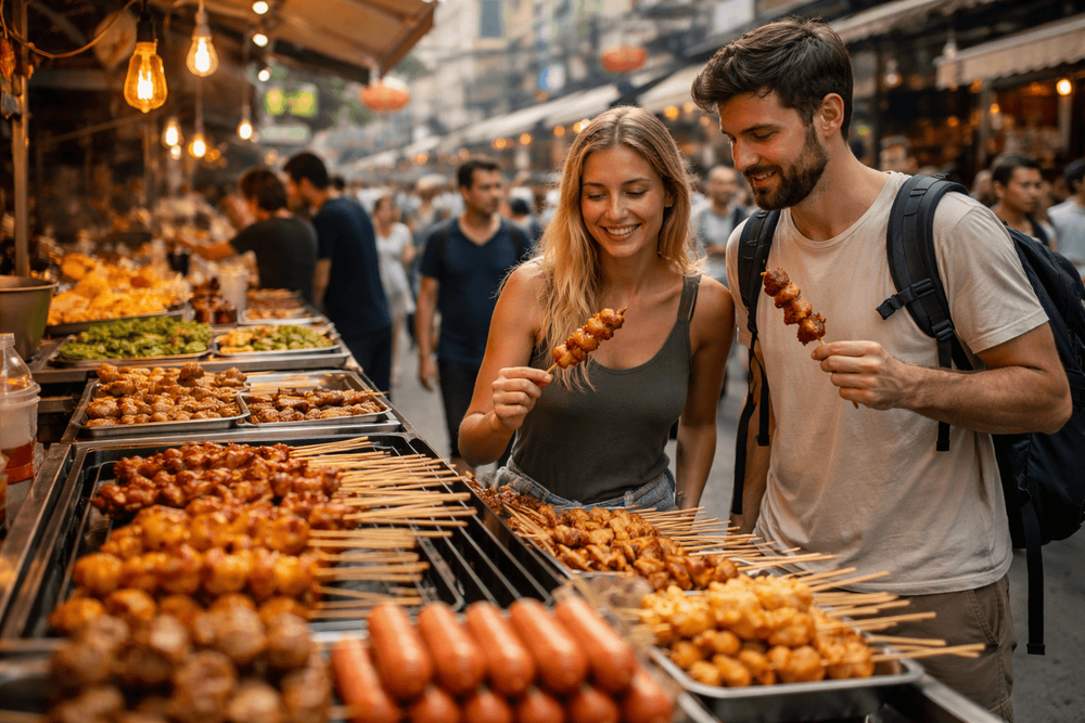 Bangkok Street Food with No Utensils Needed: Easy Grab-and-Go Bites Near Khao San Road