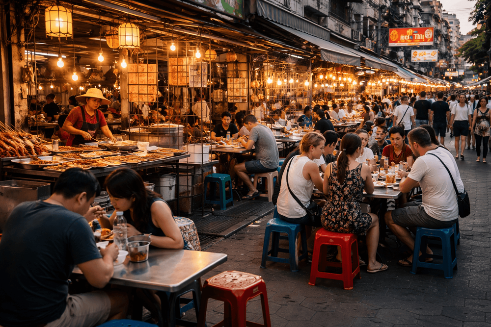 Bangkok Street Food with Seating: Where to Find Easy Sit-Down Stalls and Quick Meals Around Khao San Road