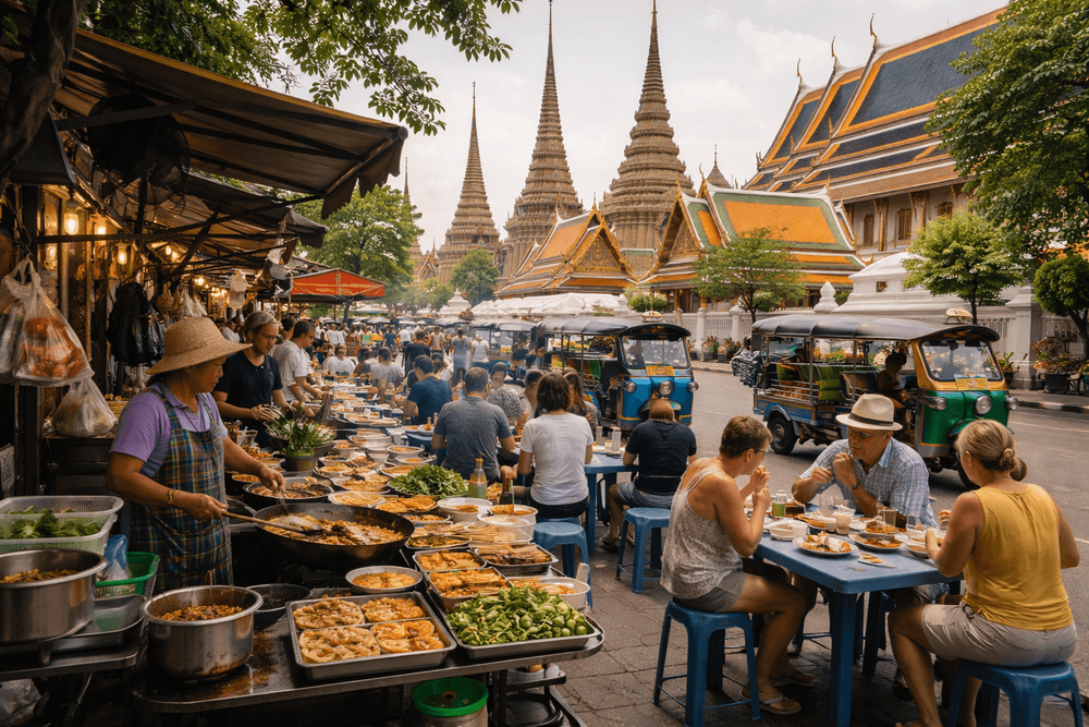 Bangkok Temple Lunch Break Guide: Where to Eat Between Wat Pho, the Grand Palace, and Golden Mount