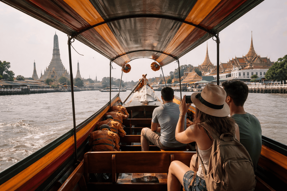 Bangkok Temple Run by Boat and Lunch Break: A Slow-Travel Route for Wat Pho, the Grand Palace, and Golden Mount