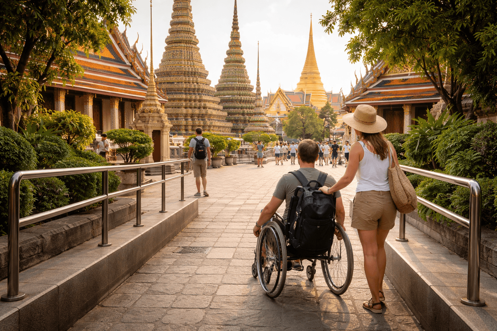 Bangkok Temple Run for Accessibility Needs: Wheelchair, Mobility, and Low-Stair Planning for Wat Pho, the Grand Palace, and Golden Mount