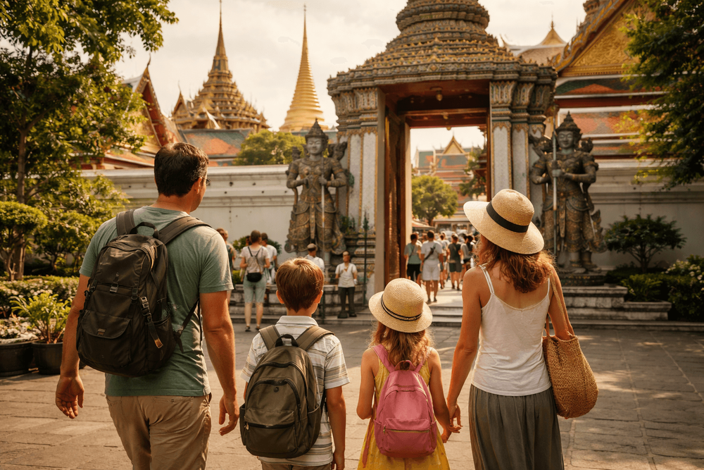 Bangkok Temple Run for Families on a Tight Schedule: Wat Pho, the Grand Palace, and Golden Mount from Khao San Road