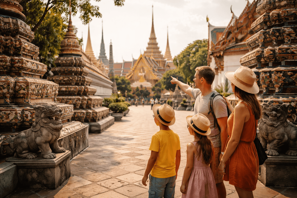 Bangkok Temple Run for Families: Wat Pho, Grand Palace, and Golden Mount from Khao San Road