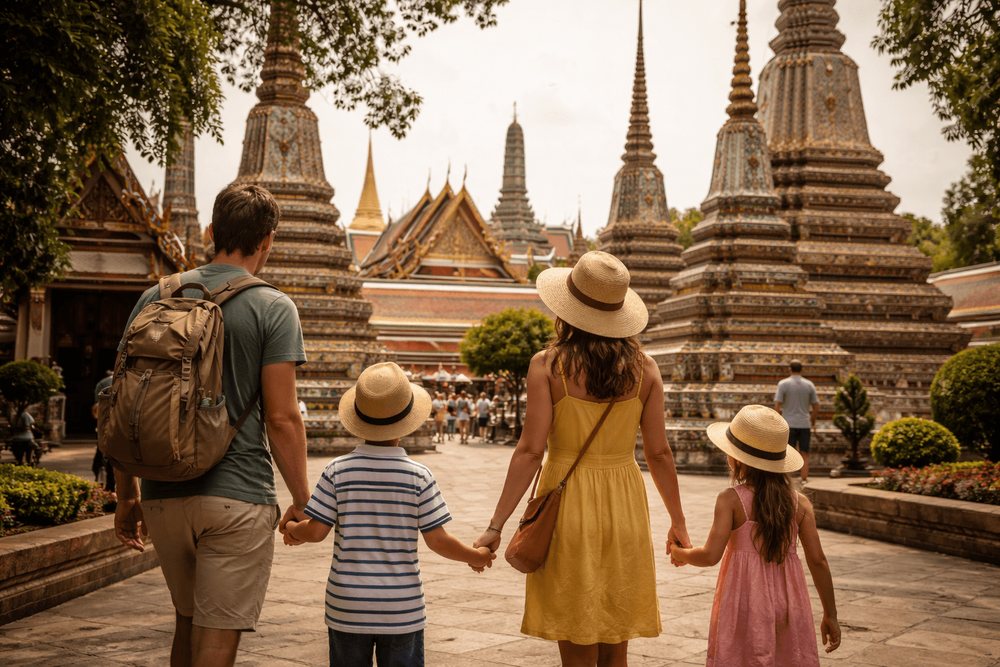 Bangkok Temple Run for Families: Wat Pho, the Grand Palace, and Golden Mount from Khao San Road