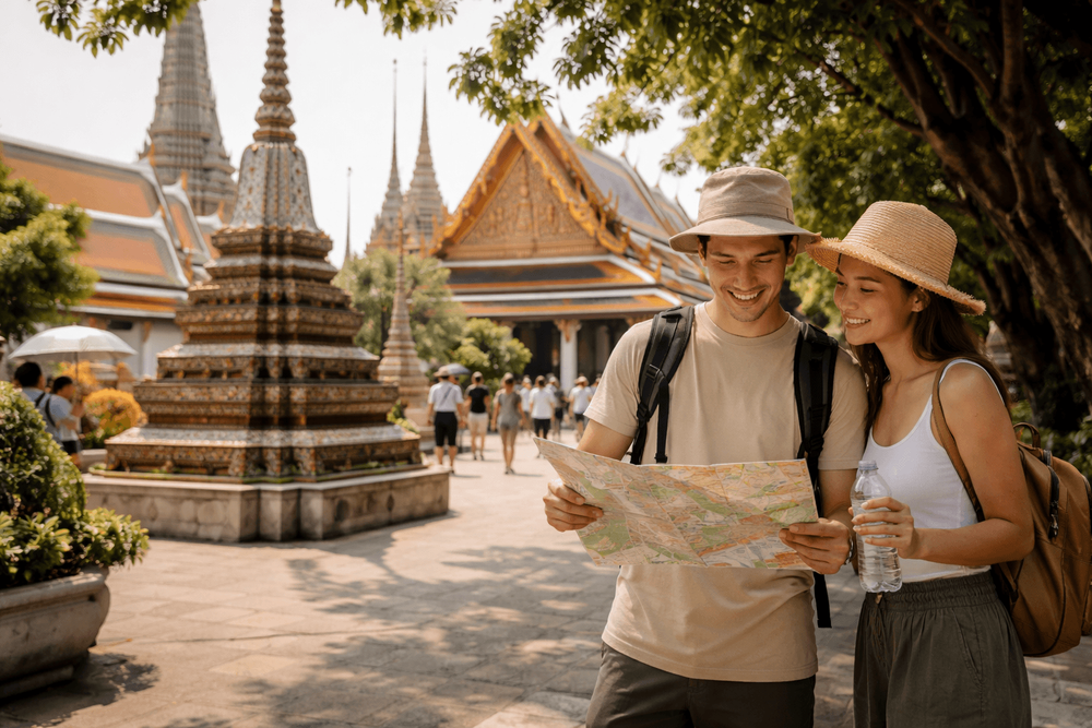 Bangkok Temple Run for Heat-Sensitive Travelers: Shade, Air-Con Breaks, and Energy-Saving Tips for Wat Pho, the Grand Palace, and Golden Mount from Khao San Road