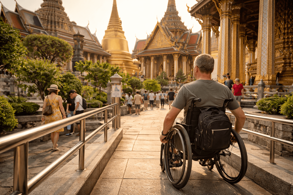 Bangkok Temple Run for Wheelchair and Mobility Needs: Step-Free Routes, Entrances, and Rest Stops from Khao San Road