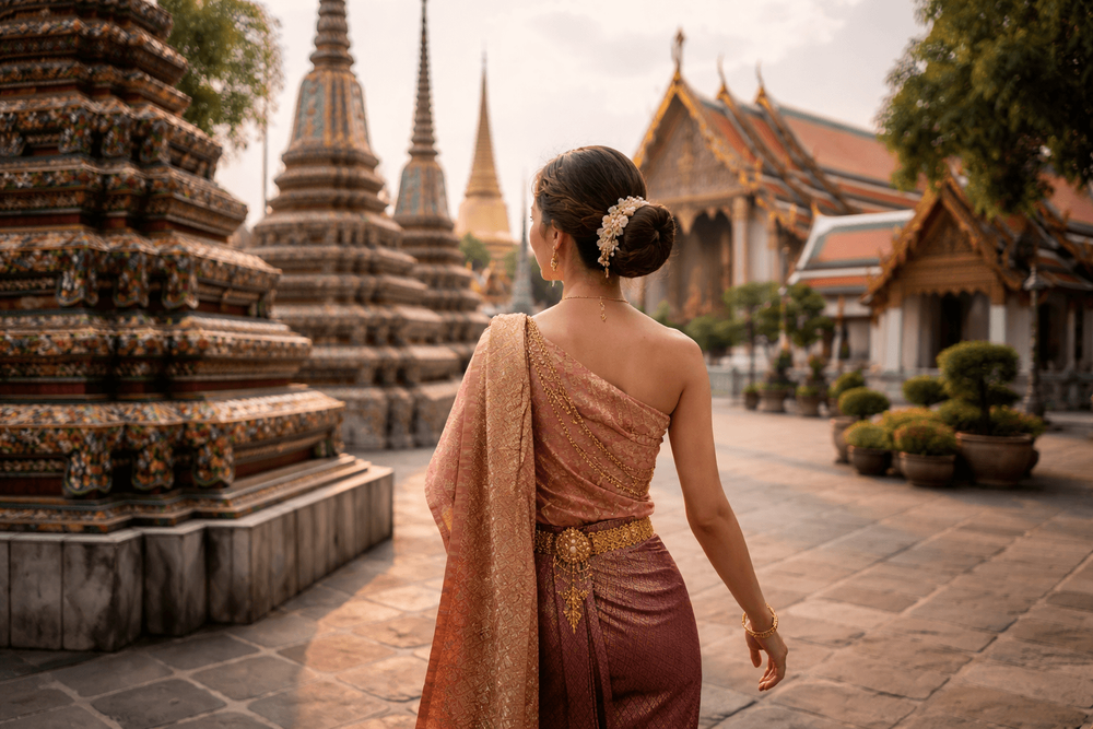 Bangkok Temple Run in Traditional Dress: Renting a Thai Outfit for Wat Pho, the Grand Palace, and Golden Mount