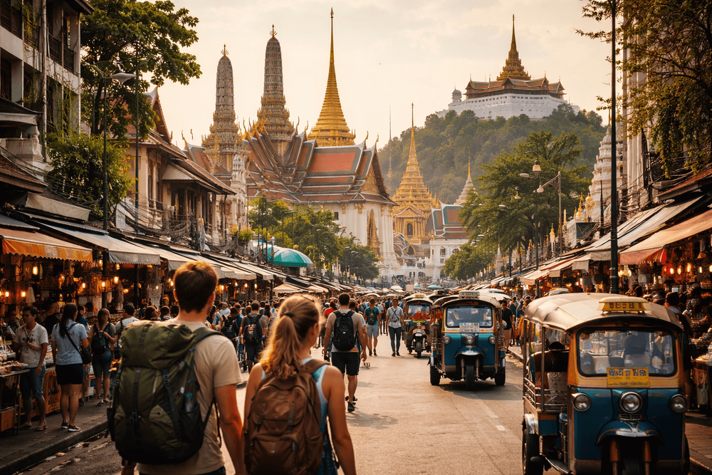 Bangkok Temple Run: Wat Pho, Grand Palace, and Golden Mount from Khao San Road