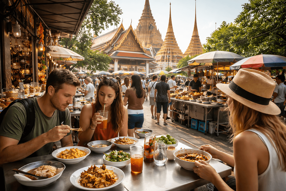Bangkok Temple Run with a Food Stop: Best Old Town Breakfast and Lunch Pairings for Wat Pho, Grand Palace, and Golden Mount from Khao San Road