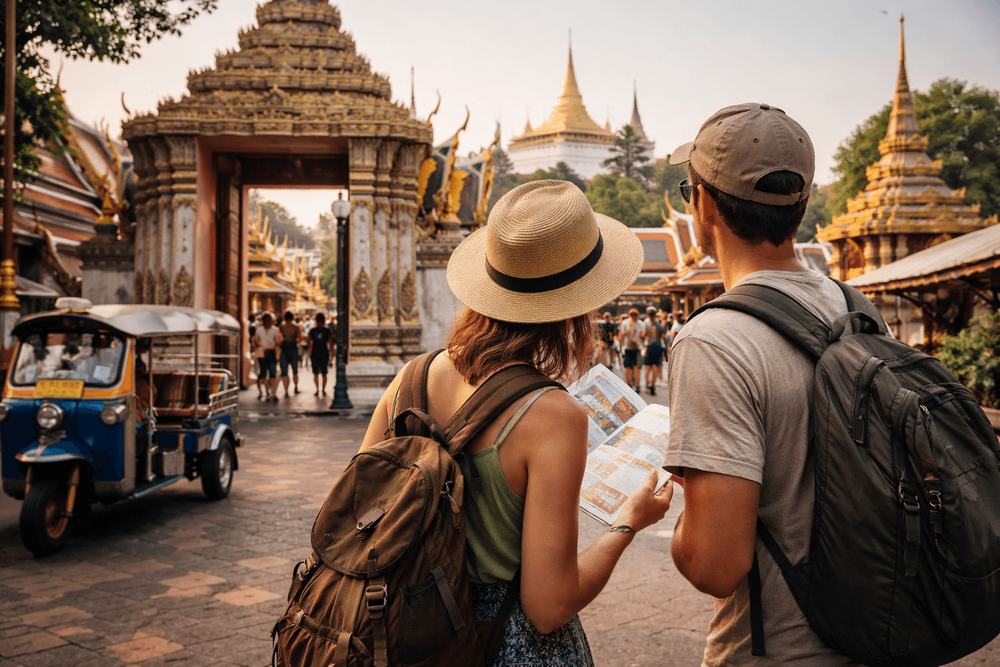 Bangkok Temple Run with a Guidebook Mindset: Self-Guided vs Guided Visits to Wat Pho, the Grand Palace, and Golden Mount from Khao San Road