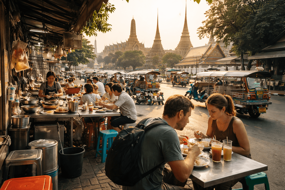 Bangkok Temple Run with a Local Breakfast Stop: Where to Eat Before Wat Pho, the Grand Palace, and Golden Mount from Khao San Road