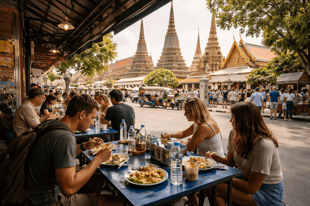 Bangkok Temple Run with a Meal Stop: Best Lunch Breaks Near Wat Pho, Grand Palace, and Golden Mount
