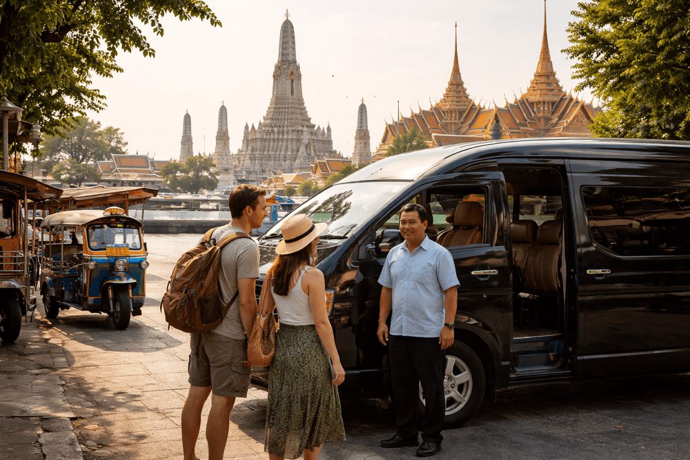 Bangkok Temple Run with a Private Driver: A Faster Way to See Wat Pho, the Grand Palace, and Golden Mount from Khao San Road