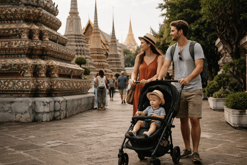 Bangkok Temple Run with a Stroller: How to Visit Wat Pho, the Grand Palace, and Golden Mount from Khao San Road