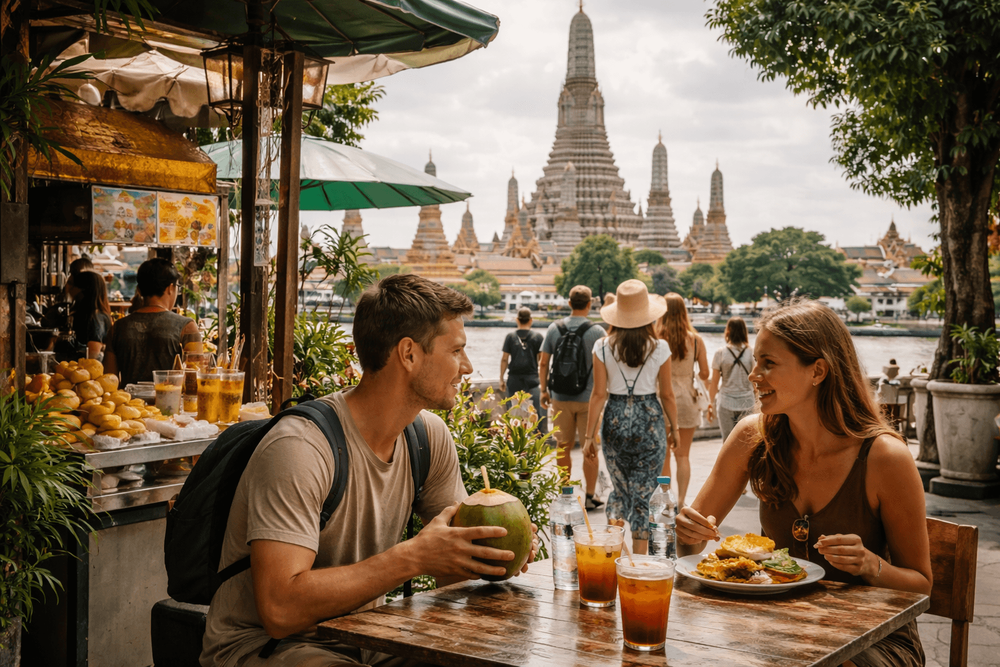 Bangkok Temple Run with Food and Drink Breaks: Best Cafes, Water Stops, and Lunch Timing Near the Big Three Temples