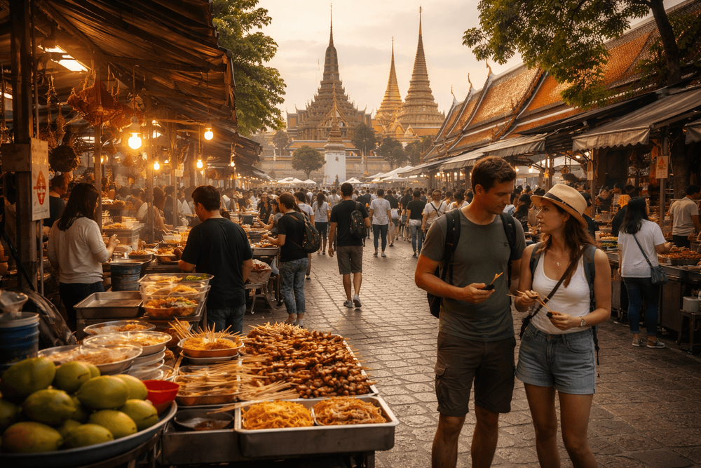 Bangkok Temple Run with Food Stops: Where to Eat Before and After Wat Pho, the Grand Palace, and Golden Mount from Khao San Road