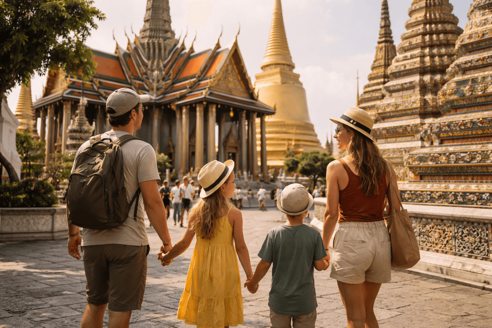 Bangkok Temple Run with Kids from Khao San Road: Wat Pho, Grand Palace, and Golden Mount Made Easy