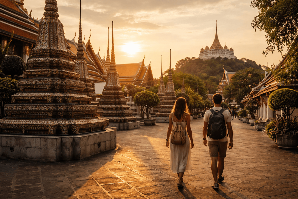Bangkok Temple Run with Sunrise and Early Entry Timing: Beating Heat and Crowds at Wat Pho, Grand Palace, and Golden Mount