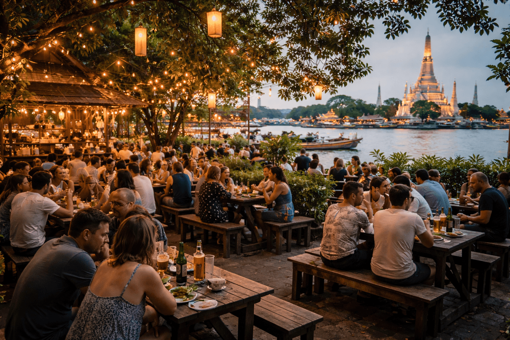 Banglamphu Beer Gardens and Outdoor Bars Guide: Riverside Spots, Courtyards, and Open-Air Hangouts