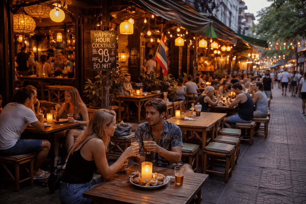 Banglamphu Happy Hour Guide: Best Early-Evening Drink Deals and Warm-Up Bars Near Khao San Road