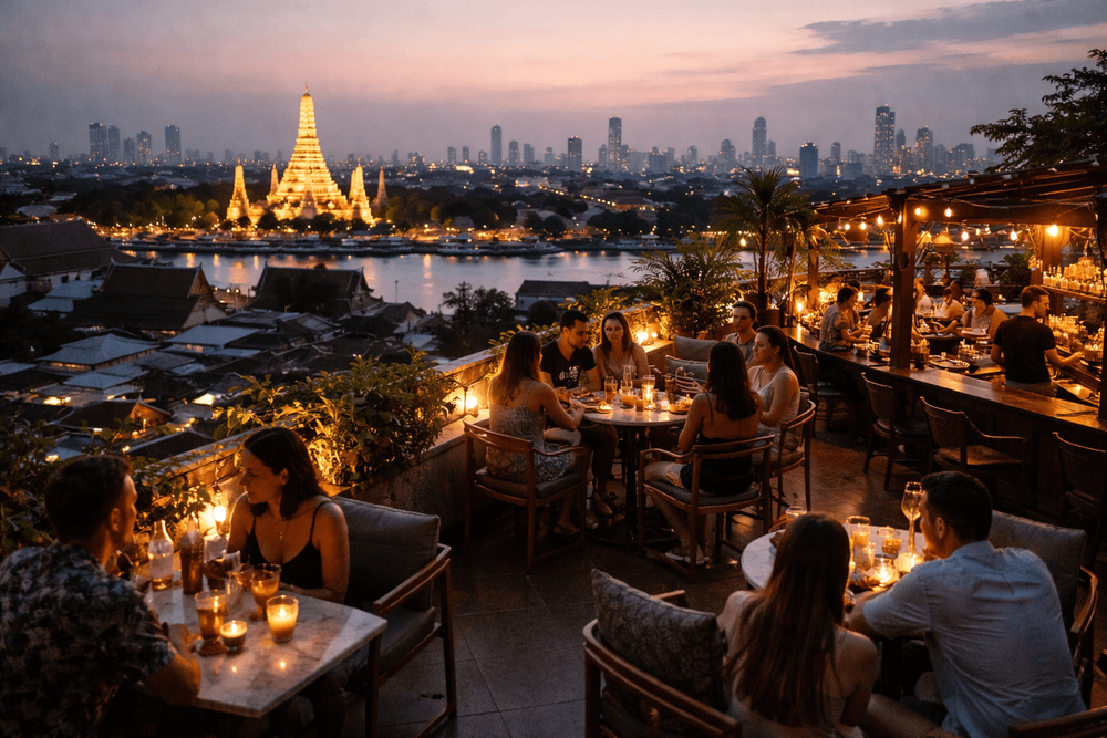 Best Bangkok Rooftop Bars for Dinner, Drinks, and a Full Night Out from Khao San Road