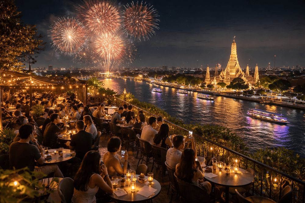 Best Bangkok Rooftop Bars Near Khao San Road for River Views and Fireworks