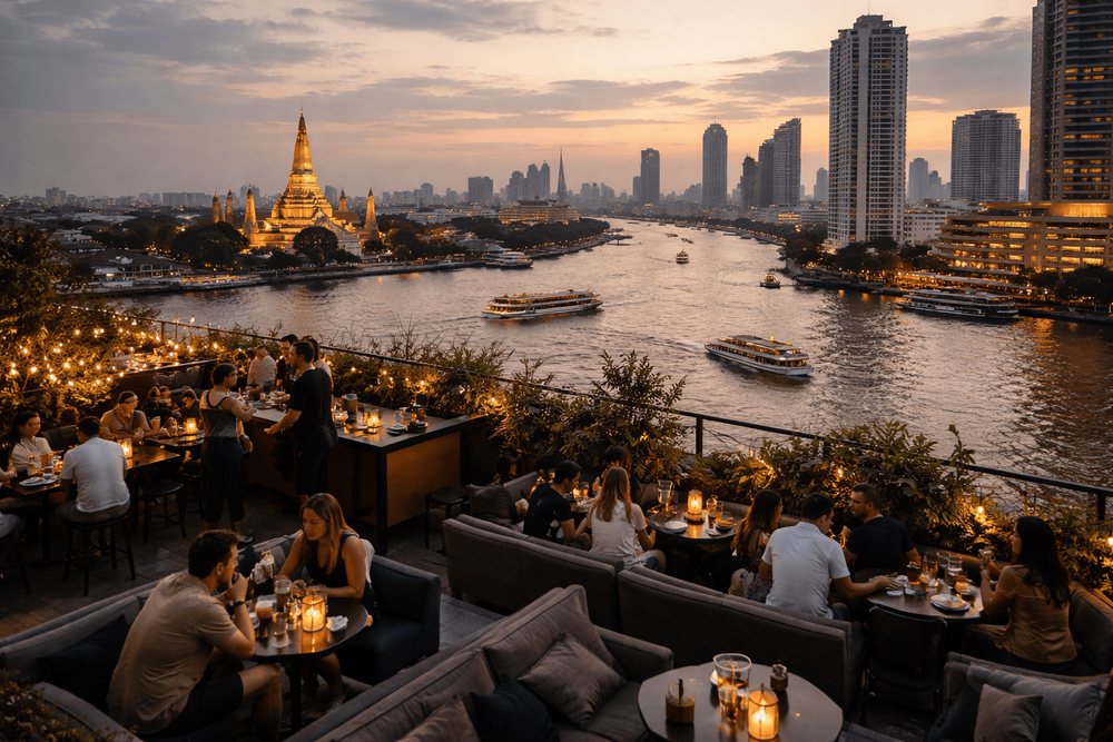 Best Bangkok Rooftop Bars on the Chao Phraya Riverside That Are Worth a Taxi from Khao San Road