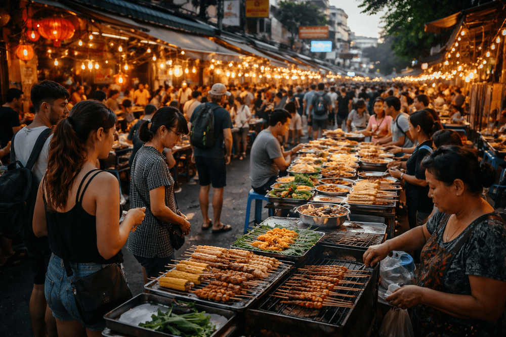 Best Bangkok Street Food Markets Near Khao San Road for a One-Night Eat Crawl