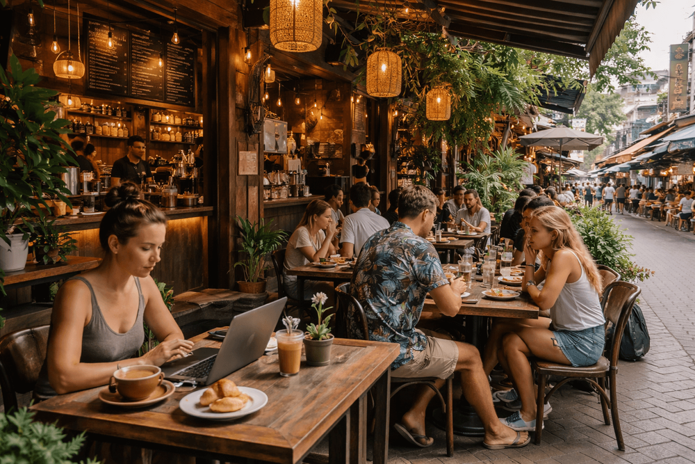 Best Cafes on Khao San Road for Coffee, Brunch, and a Quiet Work Break