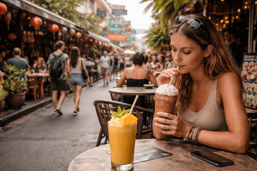 Best Cafes on Khao San Road for Iced Drinks, Shakes, and Heat Relief