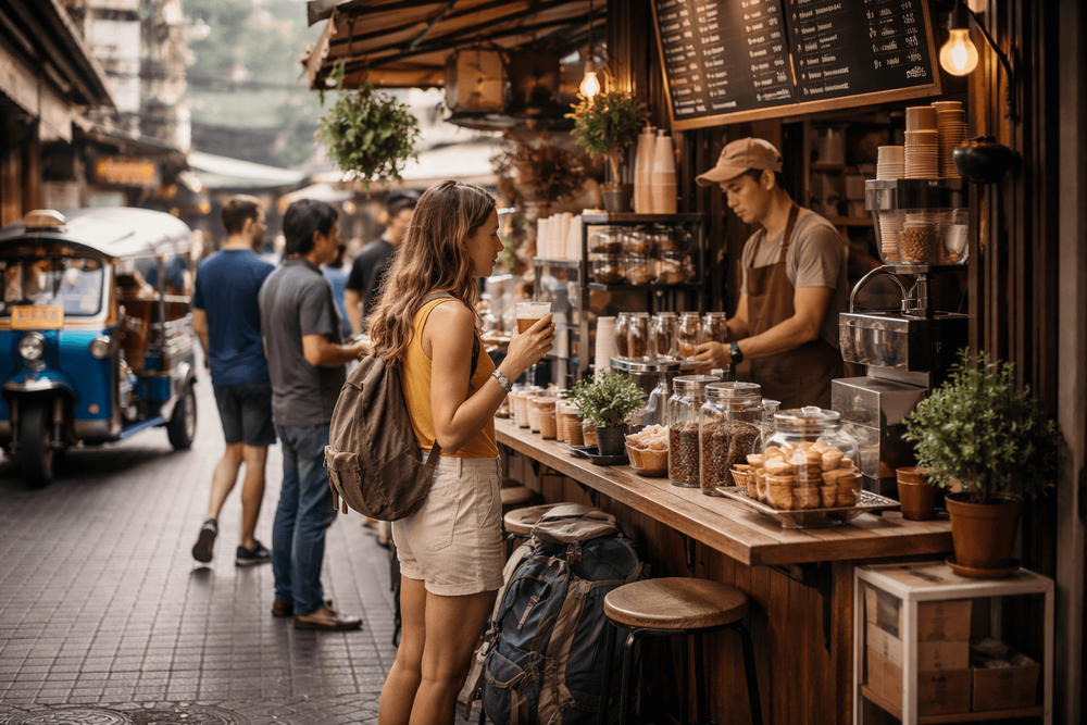 Best Coffee Stops Near Khao San Road for Quick Espresso, Iced Coffee, and Grab-and-Go Breaks