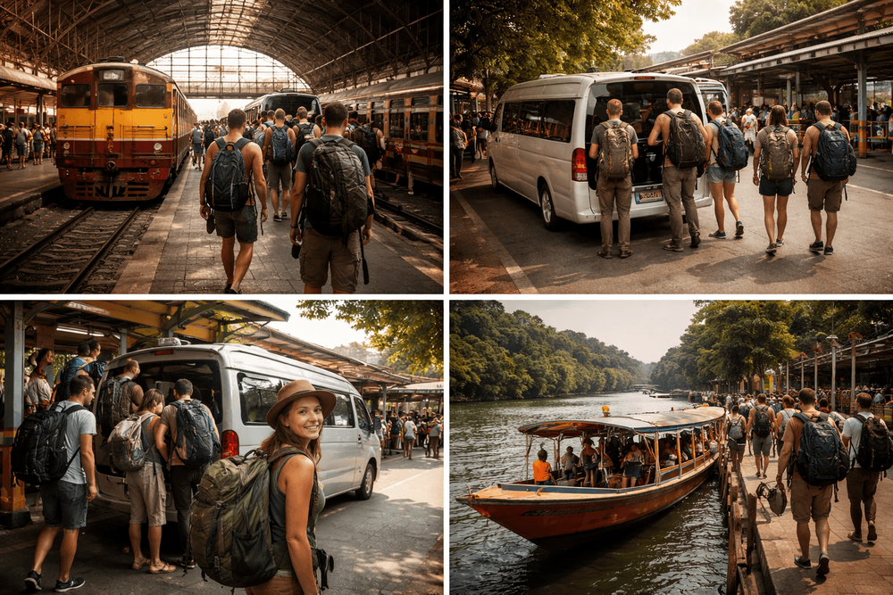 Best Day Trips from Bangkok for Backpackers by Transport Type: Train, Bus, Minivan, and Boat