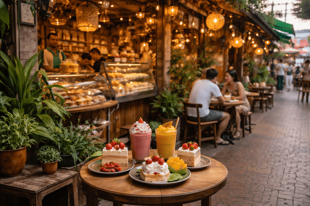 Best Dessert Cafes on Khao San Road for Cake, Smoothies, and Sweet Treats