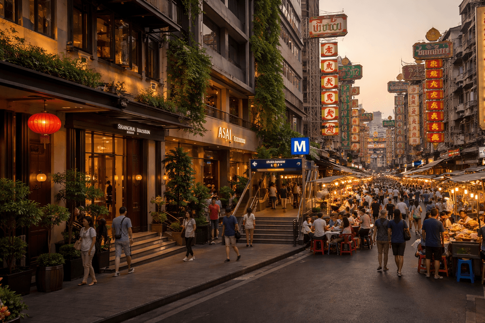 Best Hotels Near Yaowarat for Street Food, Night Markets, and Easy MRT Access