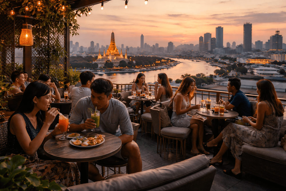 Best Rooftop Bars in Bangkok for Non-Drinkers and Low-Alcohol Nights from Khao San Road