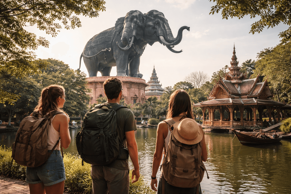 Best Samut Prakan Day Trips from Bangkok for Backpackers: Erawan Museum, Ancient City, and Sea-Side Stops