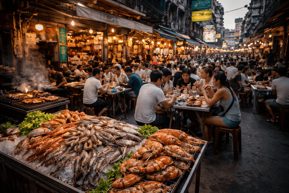 Best Seafood Restaurants on Khao San Road for Big Flavors and Late-Night Feasts