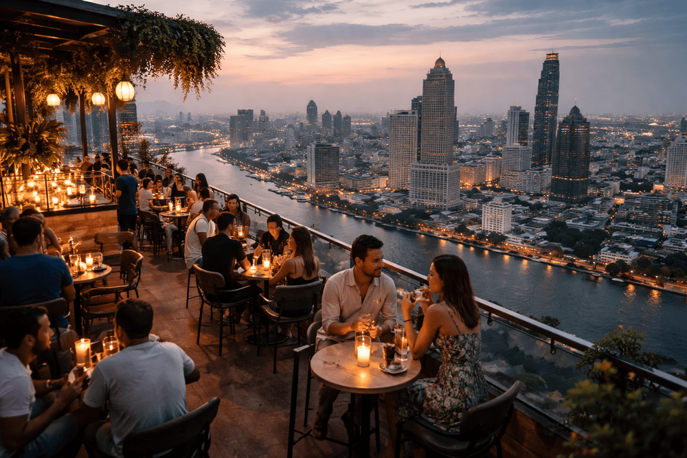 Best Sky-High Cocktail Bars in Bangkok You Can Reach from Khao San Road